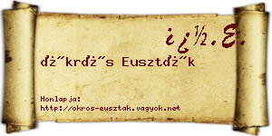 Ökrös Euszták névjegykártya
